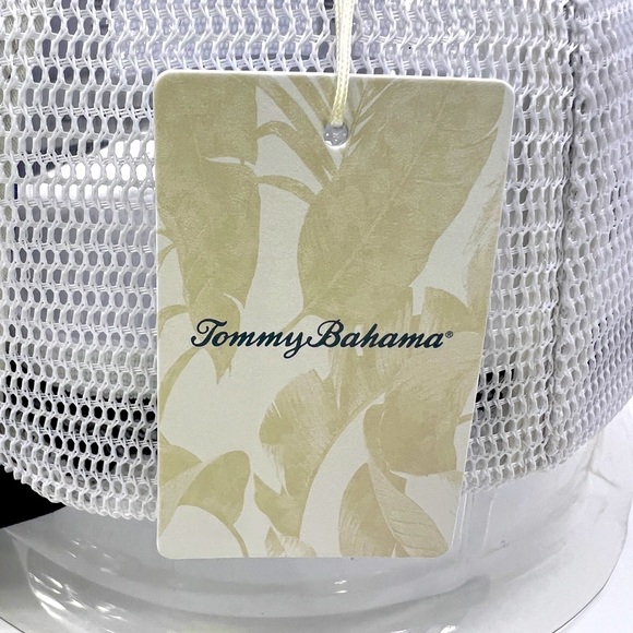 TOMMY BAHAMA CAP HAT, FRONT IS NAVY WITH SILVER EMBROIDERED LOGO, WITH NAVY MESH - Picture 13 of 13